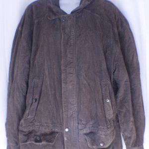 Very nice VINTAGE suede brown leather jacket sz L